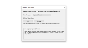 Language Fallback Chains Spanish (Mexico)