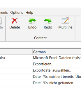 Translation Editor Undo Redo