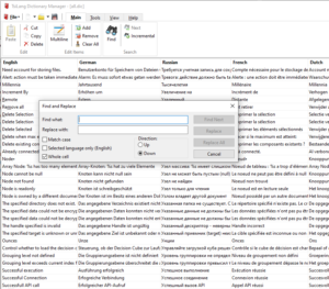 Dictionary Manager Whole Cell In Find