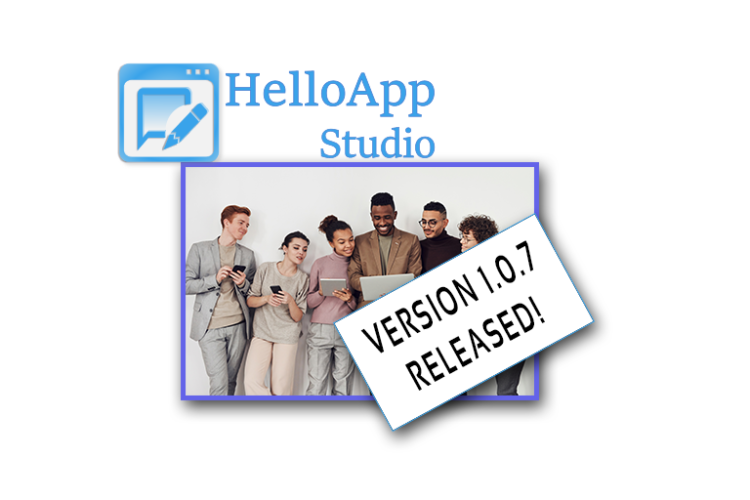 HelloApp Studio 1.0.7 released