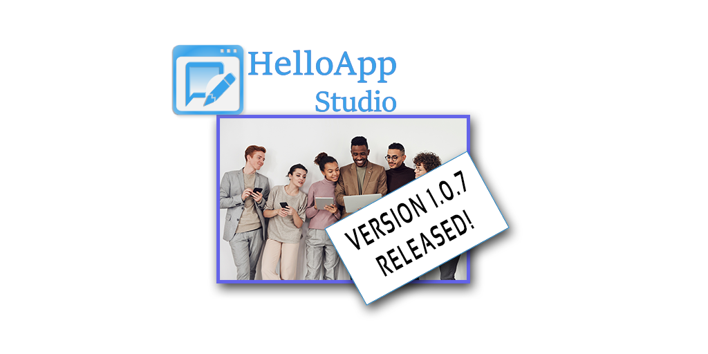 HelloApp Studio 1.0.7 released