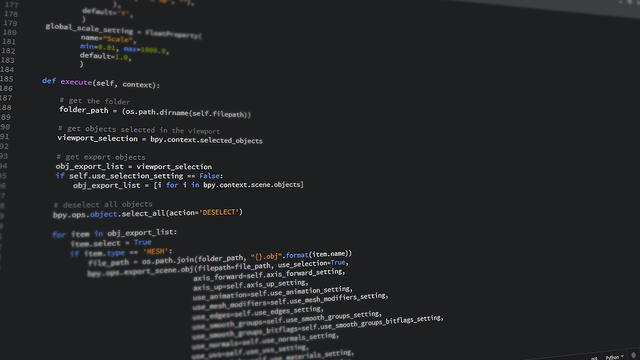 Python syntax example showing how different it is from Object Pascal